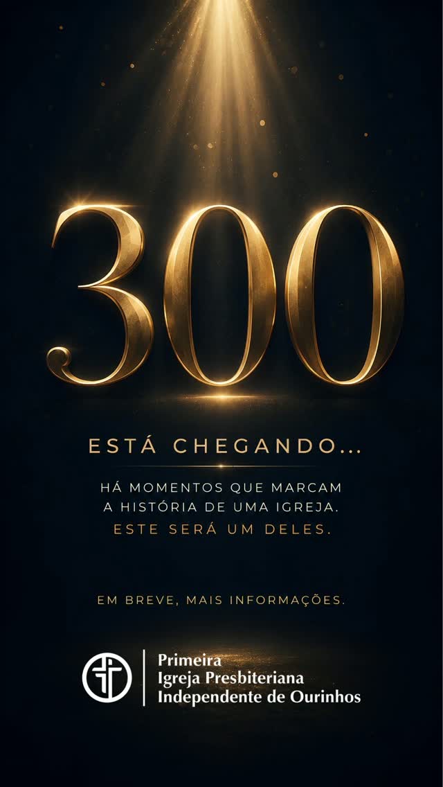 Ficará escrito na história da nossa igreja!