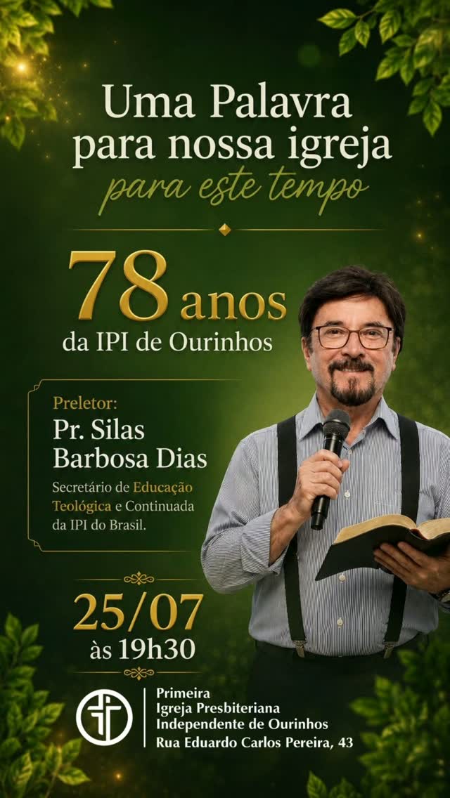Celebre conosco e nos ajude a escrever mais este capítulo em nossa história!

25/07 | Sábado | 19h30

Rua Eduardo Carlos Pereira, 43, Vila Mano