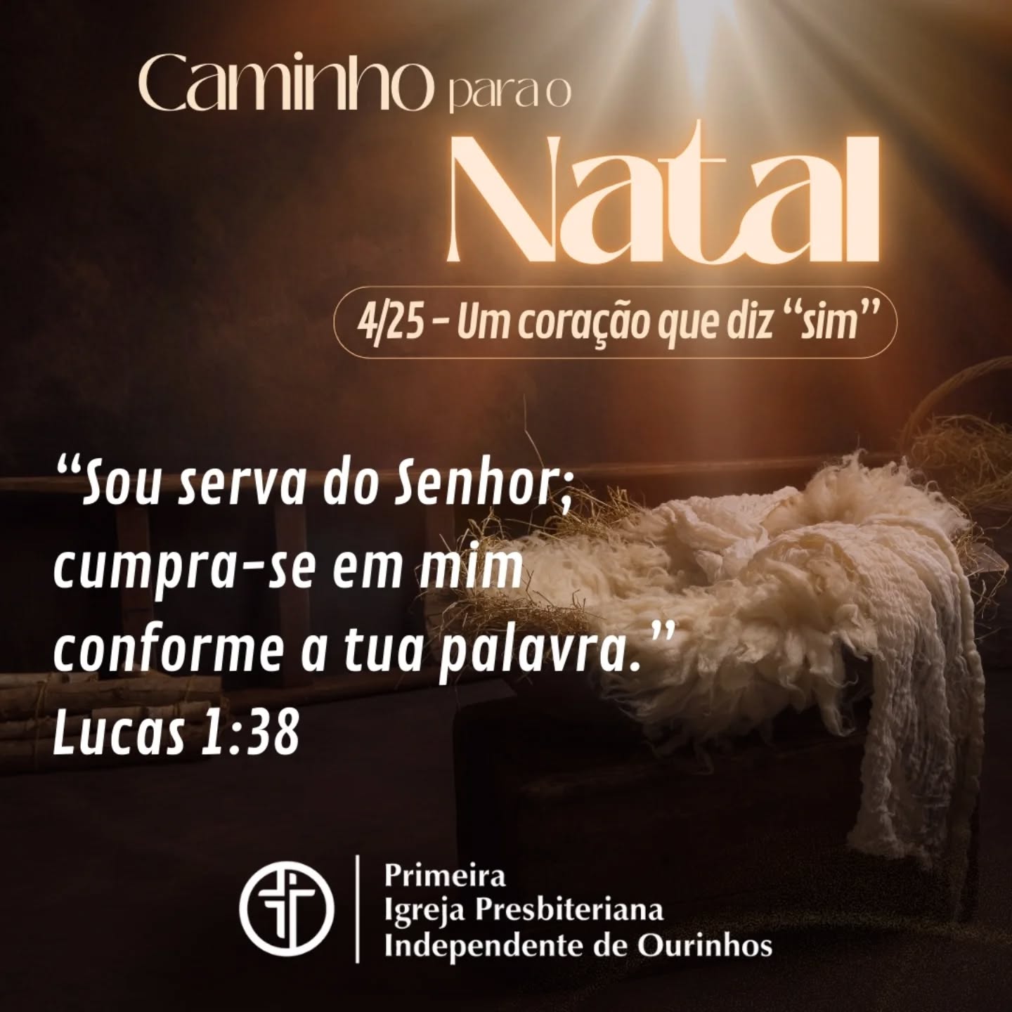 Maria respondeu com coragem: “Cumpra-se em mim conforme a Tua palavra.”

Seu “sim” abriu portas para um mover divino que mudaria a história.

Que hoje você também encontre força para confiar, mesmo sem todas as respostas. Deus honra cada entrega sincera.

Que sua fé inspire passos novos.